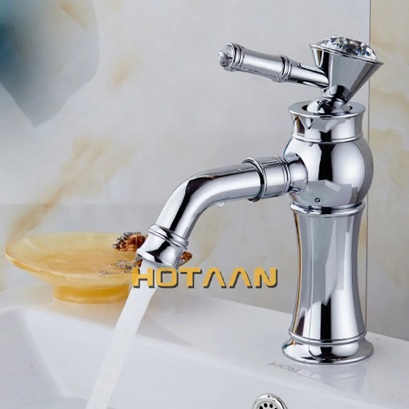 

Free Shipping New arrival Bathroom gold Basin Faucet Gold finish Brass Mixer Tap with ceramic torneiras para banheiro YT-5027