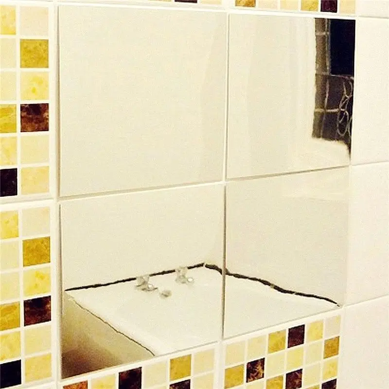 9 шт. приклеивающееся зеркало современное настенное украшение наклейка на стену