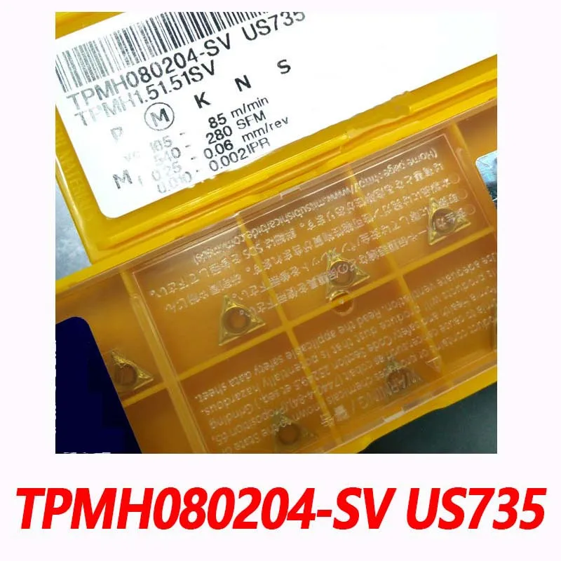 

100% Original TPMH TPMH080204-SV US735 10pcs CNC lathe insertion Carbide Insert Imported From Japan Efficient And Durable 080204