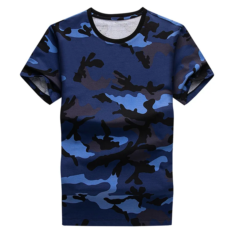 

Summer New Mens Casual Breathable Pullover Camouflage T-Shirts O-Neck Spliced Korean Style Fashion Short Sleeve T-shirts