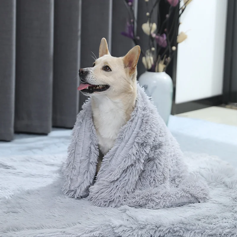 

Winter Dog Bed Blanket Mat Soft Fleece Pet Cushion House Warm Puppy Cat Sleeping Bed Sofa Mat For Small Large Dogs Cats Kennel