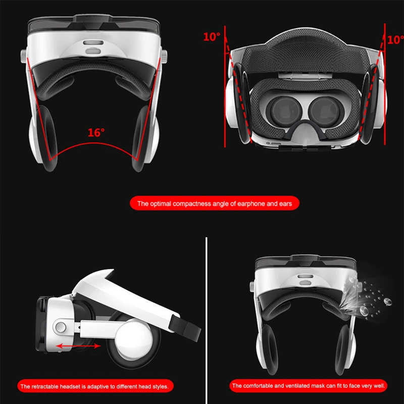 Очки виртуальной реальности Fit VR 3F 112 FOV с дистанционным управлением 3D Android Cardboard