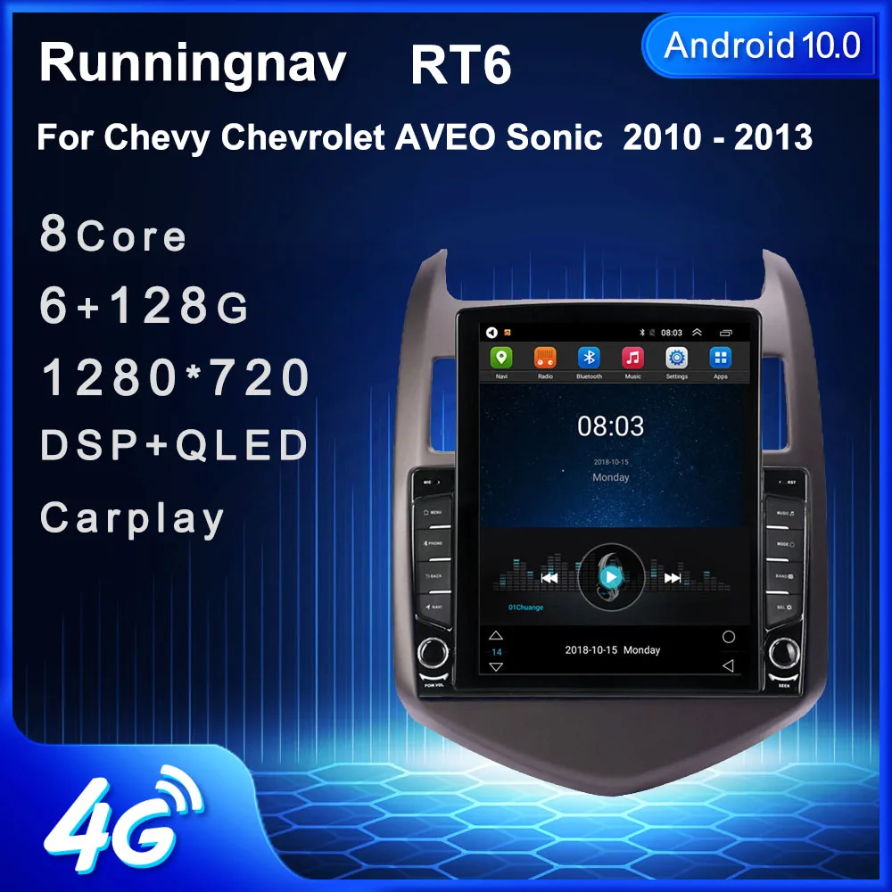 Runningnav для Chevy Chevrolet AVEO Sonic 2010 2011-2013 автомобильное радио мультимедийный видеоплеер