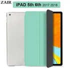 Чехол для планшета iPad 9,7 2018 2017 A1893 A1954 A1822, Ультратонкий чехол из искусственной кожи с функцией пробуждения, умный чехол для iPad 5 6 5 6 поколения