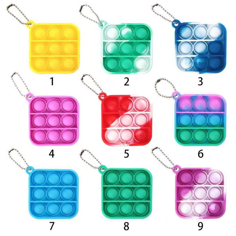 

2021 Simple Dimple Irritability Toy Keychain Decompression Toy Autism Anxiety Decompression Handmade Toy Adult Children Toys