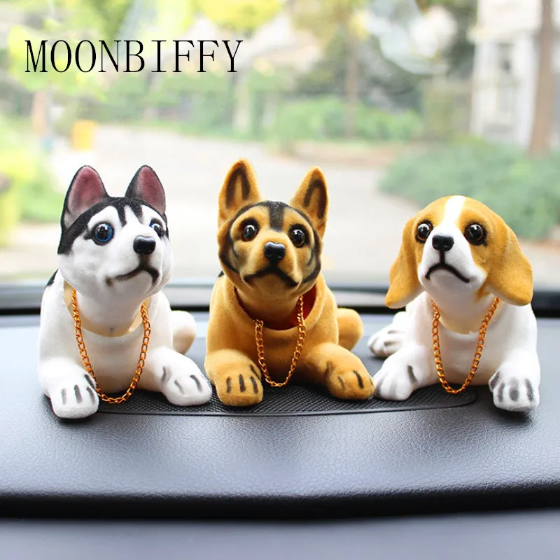 

Car Doll Husky Beagle St Bernard Shepherd Shake Head Dog Decoration Car Interior Decoration Cute Creative Gift Tabletop Ornament