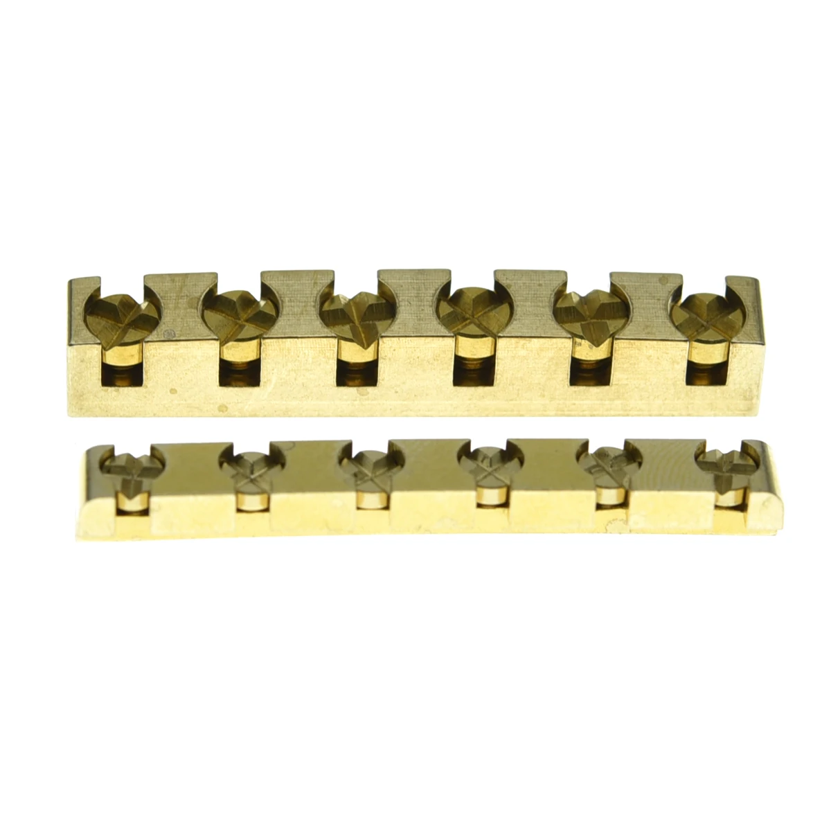 

KAISH 42mm Solid Brass Guitar Nut Height Adjustable Curved Brass Nut for Strat/Tele 43mm for Gibson Les Paul or LP SG