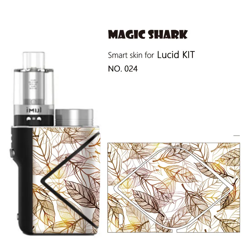 Magic Shark Leaf Dreamy SkyMilitary череп граффити полный вейп стикер чехол пленка для Geekvape Lucid