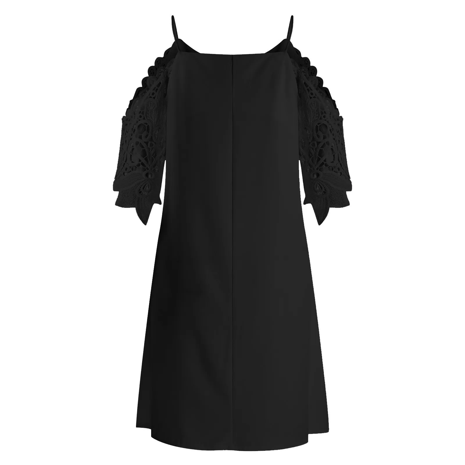 

Sestidos Ladies Sling Hollow Sleeve Strapless V-neck Dress Women's Temperament Sweet Chiffon Casual Commuter Tops Summer Dress