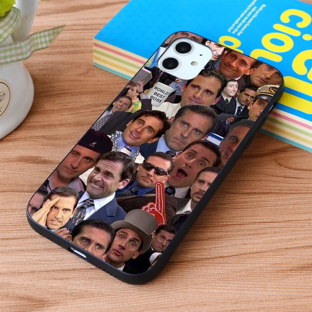 

For iPhone The Faces of Michael Scott Soft TPU border Apple iPhone Case