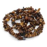 new natural agates gravel beads irregular tiger eye stones loose beaded for making women jewelry diy necklace bracelet 5 8mm