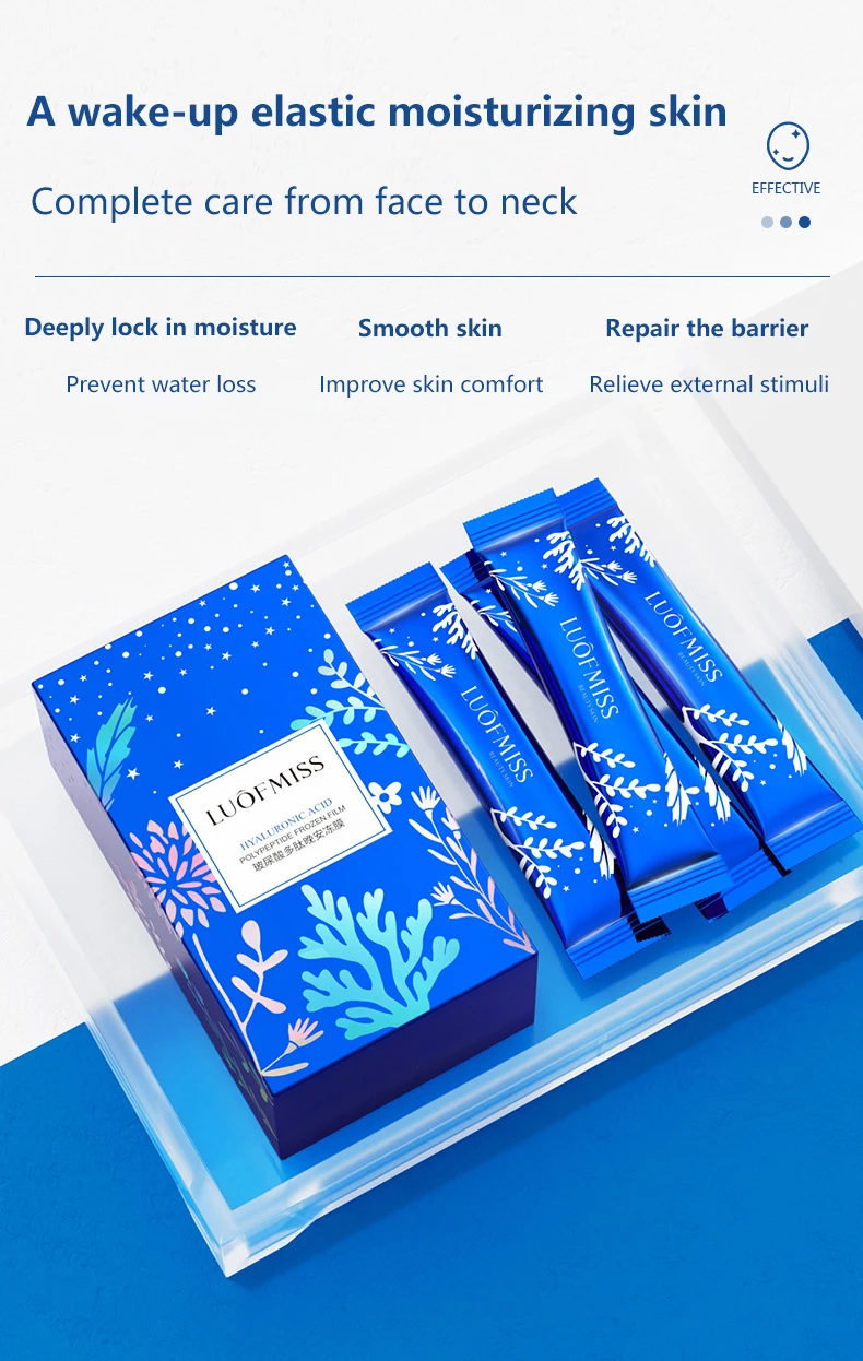 20 шт. полипептидные Замороженные маски для сна с гиалуроновой кислотой против