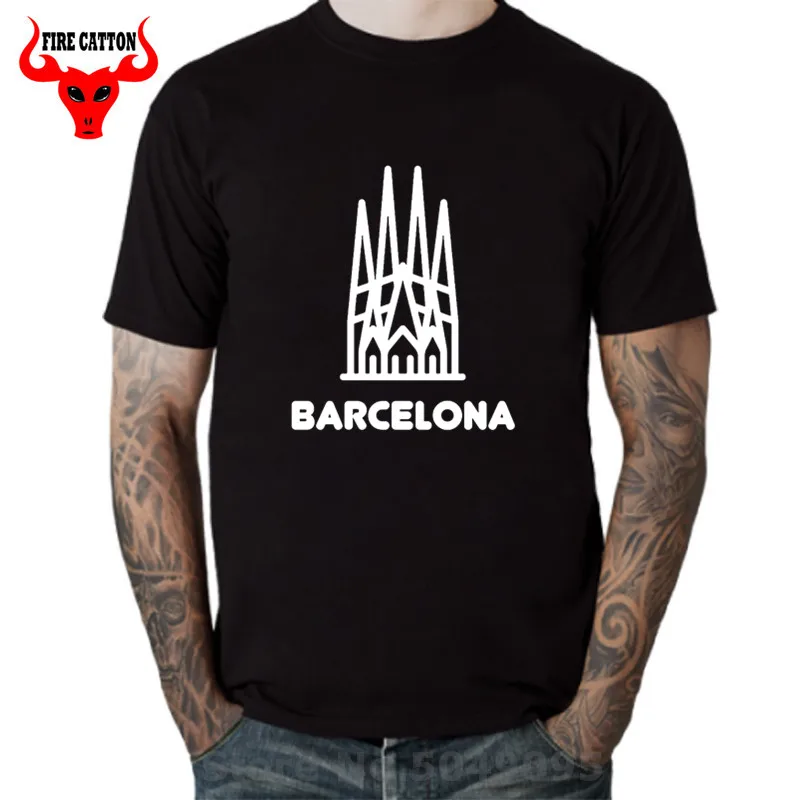 Простой Летний стиль Испанский футболка &quotБарселона&quot Барселоны футболки