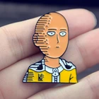 Аниме One Punch Man эмалевая брошь на булавке значок солнцезащитные очки из сплава в виде металлического модные аксессуары для ювелирных изделий