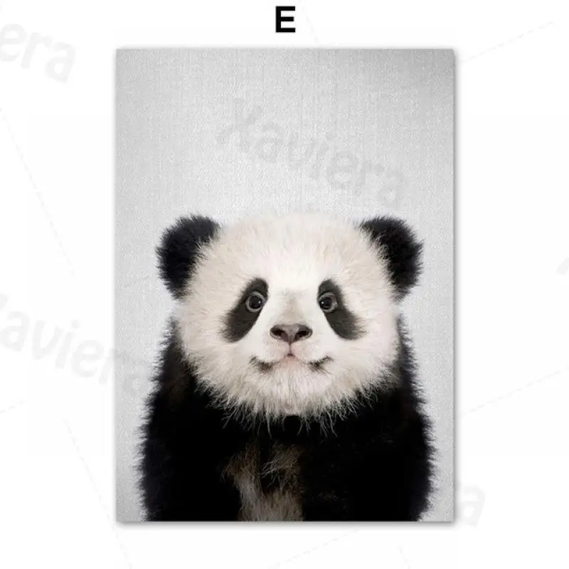 

Modern Nordic Posters Animal Canvas Paintings Pandas Elephants Penguins Bears Pig Owl Home Decoration Murals Frameless Wall Art