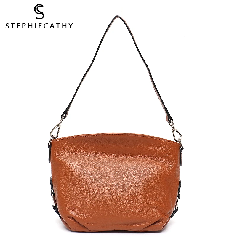 Роскошная кожаная сумка на плечо SC для женщин миниатюрная дизайнерская