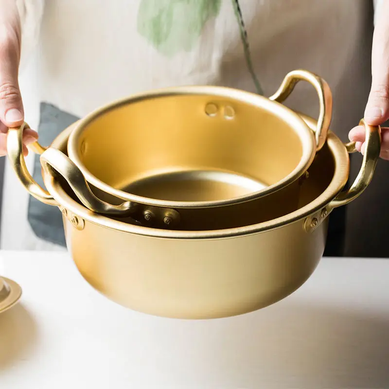 Бытовой Золотой Горшок для супа корейский кухонный горшок лапши миска быстрого
