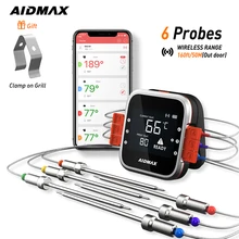 AidMax WR01 Digital Wireless BBQ Meat Thermometer Grill Oven Thermomet With Stainless Steel Probe Cooking Kitchen Thermometer