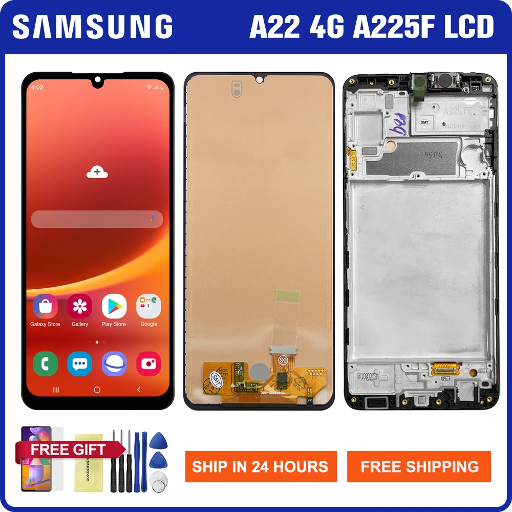 

Screen For Samsung Galaxy A22 4G A225 SM-A225F SM-A225F/DS LCD Display + Touch Screen Digitizer Assembly For Samsung A22 4G
