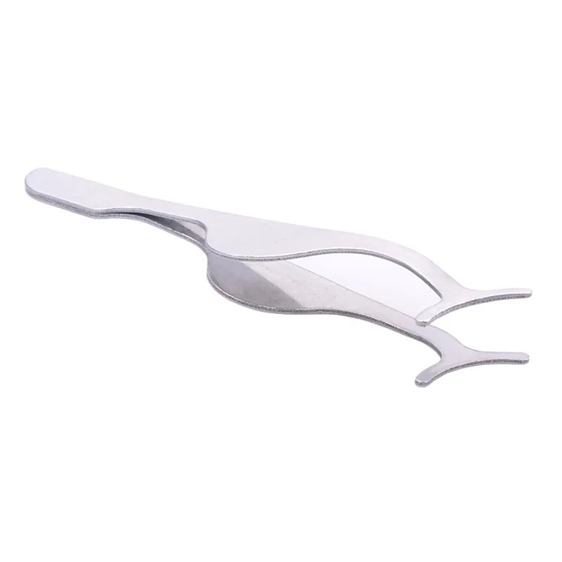 

2021Stainless Steel False Eyelash Tweezers Fake Eye Lash Curler Applicator Clip Beauty Makeup Tools