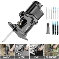 portable reciprocating saw adapter electric drill to electric saw for wood metal cutting tool with saw blade