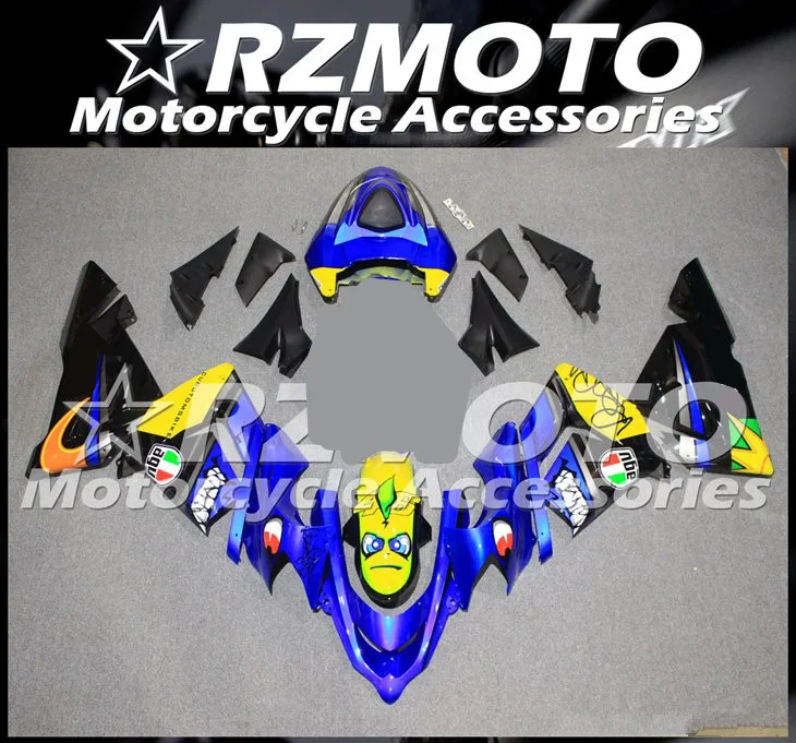 

New ABS Motorcycle Whole Fairings kit Fit for Kawasaki Ninja ZX-10R ZX10R 10R 2004 2005 04 05 Bodywork set Custom shark blue