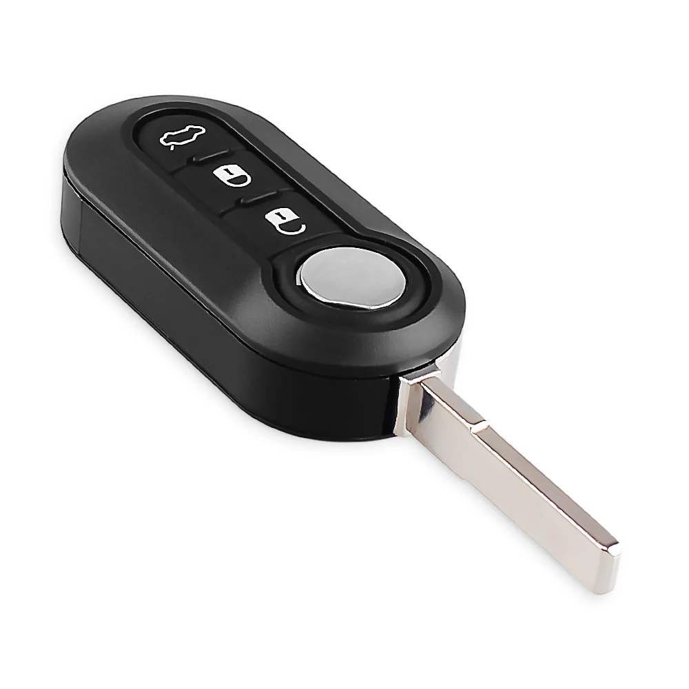 KEYYOU флип 3 кнопки дистанционного ключа автомобиля оболочки пустой чехол для Fiat 500