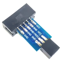 1pcs 10 pin to 6 pin adapter board for avrisp mkii usbasp stk500 high quality