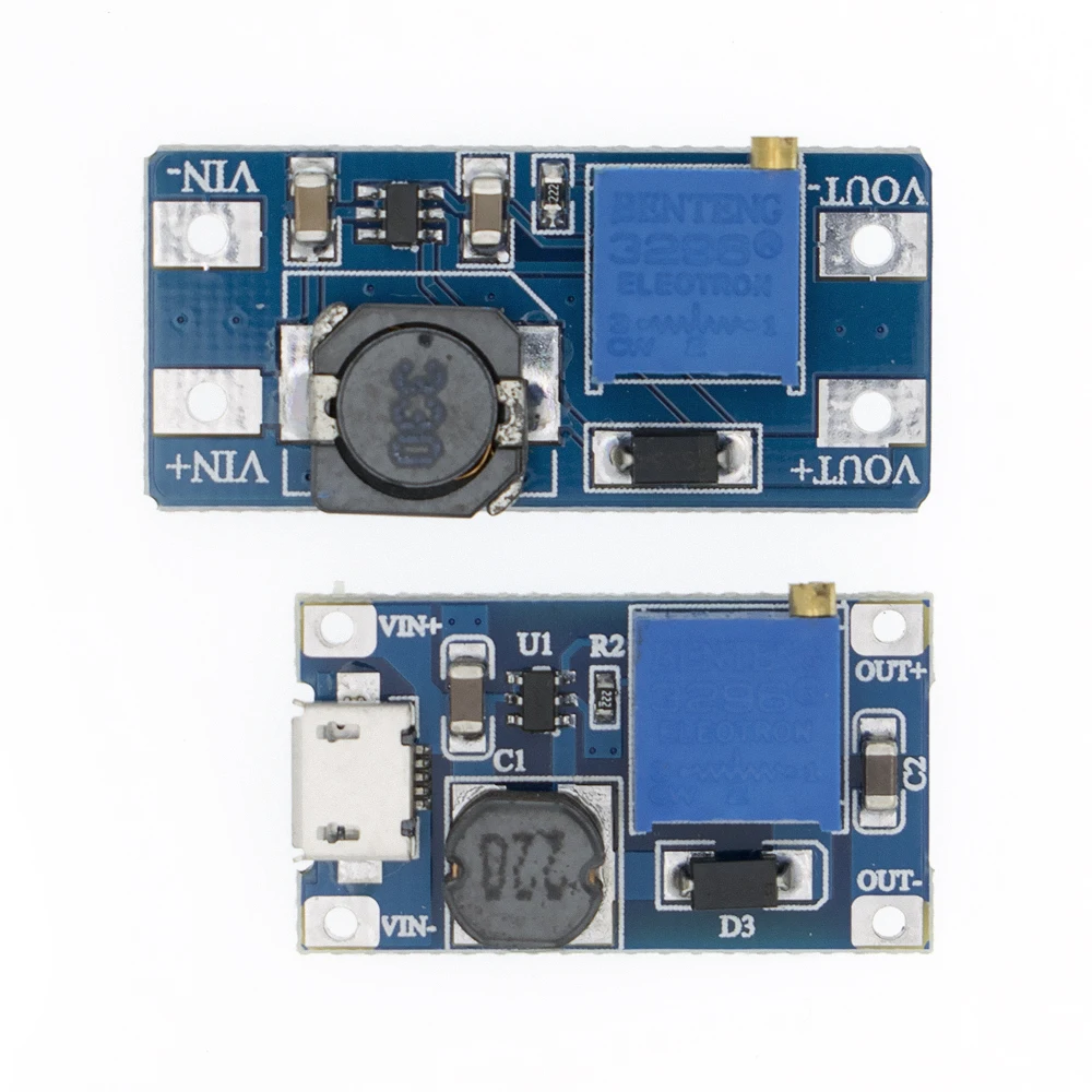10 шт. модуль регулировки наддува на 2 а с MICRO USB в 24 В до 5 9 12 28 MT3608|Интегральные