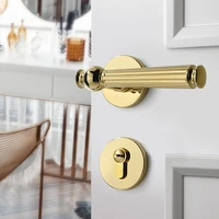 door lock gold light luxury european american modern solid wood interior door lock bedroom split handle knob