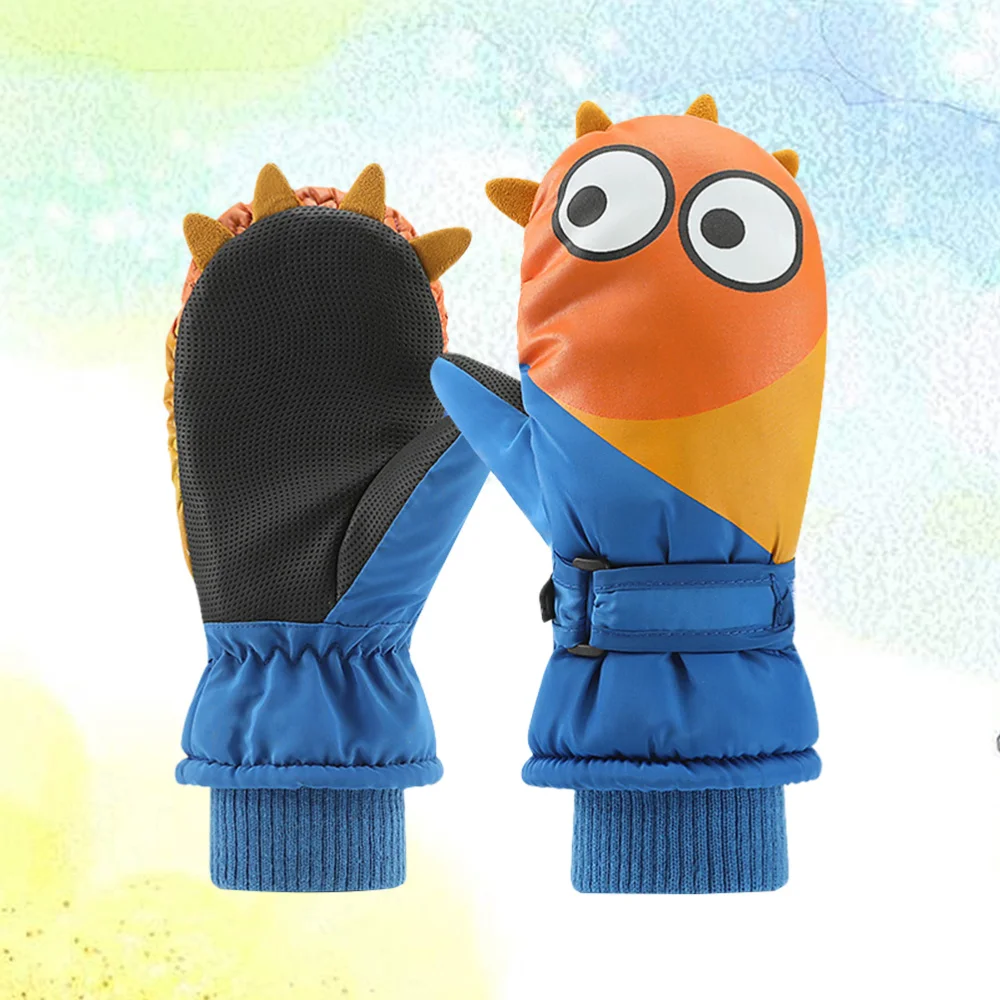 

Children Ski Double Layer Fleece Riding Anti-splashing Water Windproof Sports Hands Keep Warm Supplies