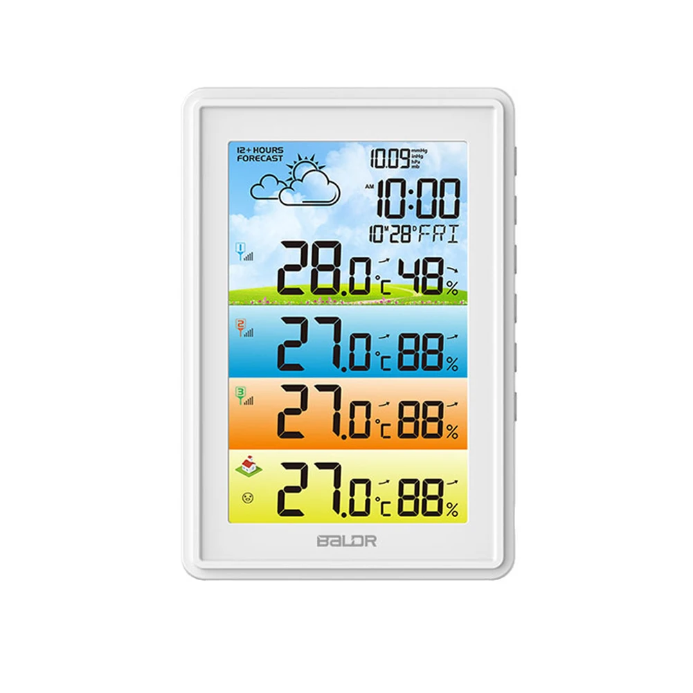

Беспроводная домашняя метеостанция, гигрометр, термометр, цифровой лунный фазовый будильник, цветной барометр, Термогигрометр