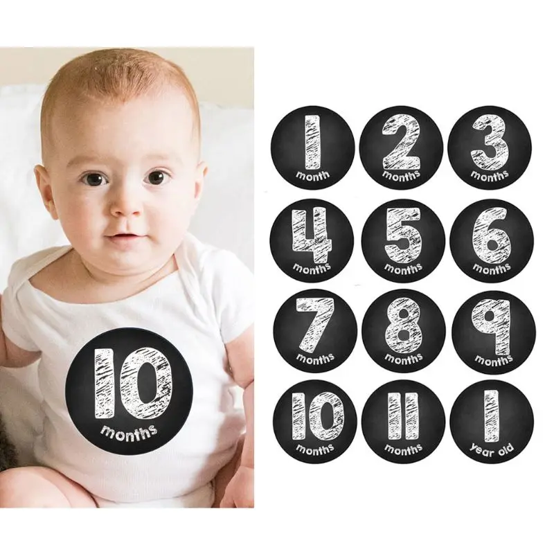 12 месяцев детский ежемесячный стикер для новорожденного первого года и ребенка