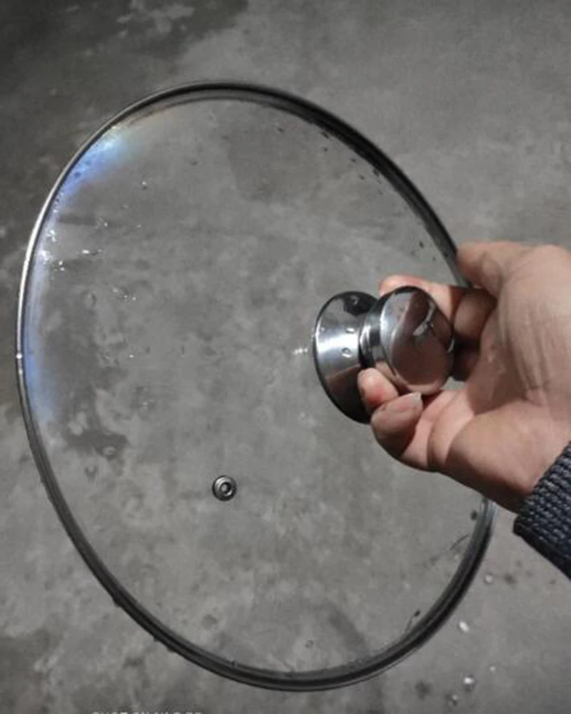 Кухонная утварь из нержавеющей стали усиленная стеклянная крышка закаленного