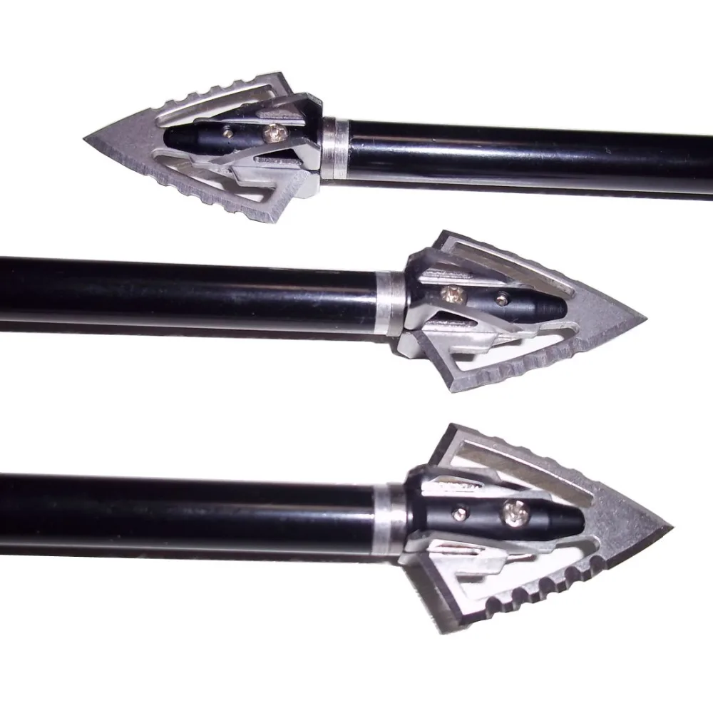 12 шт. стрельба из лука наконечник стрелы для охоты Broadhead 100 Grain Arrow советы по