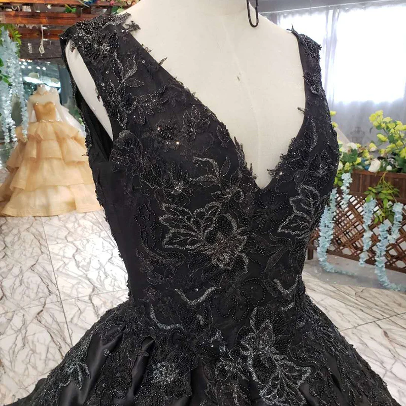 BGW 21519ht Black Evening Dresses For Special Occasions V Neck Sleeveless Satin Dress Long Gown 2019 Vestidos De Noche Elegantes