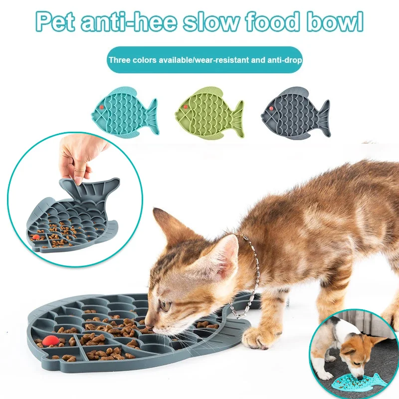 

Silicone Dog Feeding Food Bowl Mat Dog Feeding Lick Pad Pet Lick Pad Slower Feeder Pad Bathing Distraction Pet Supplies