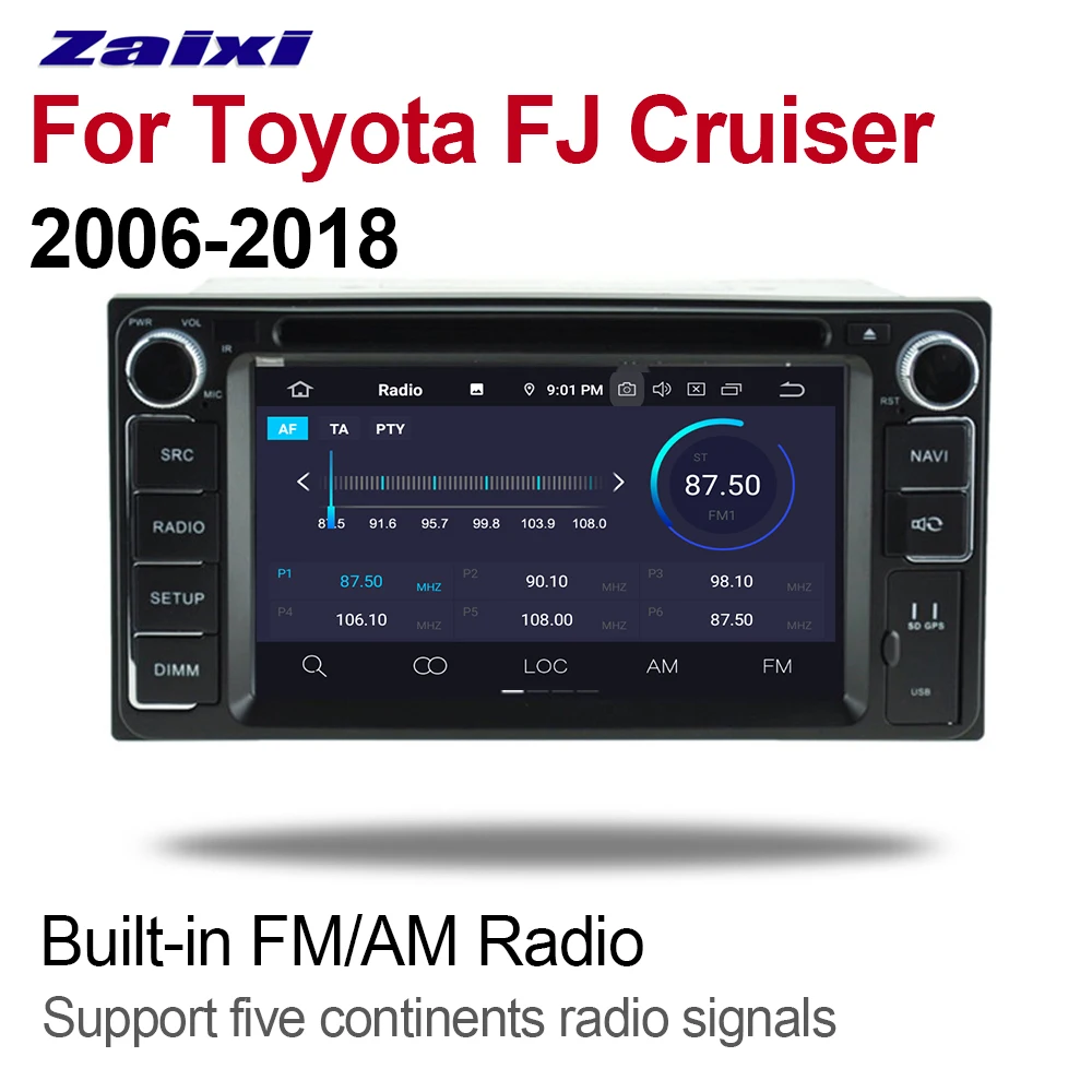 Для Toyota FJ Cruiser 2006 ~ 2018 2 DIN Автомобильный Android GPS навигация мультимедийный DVD плеер