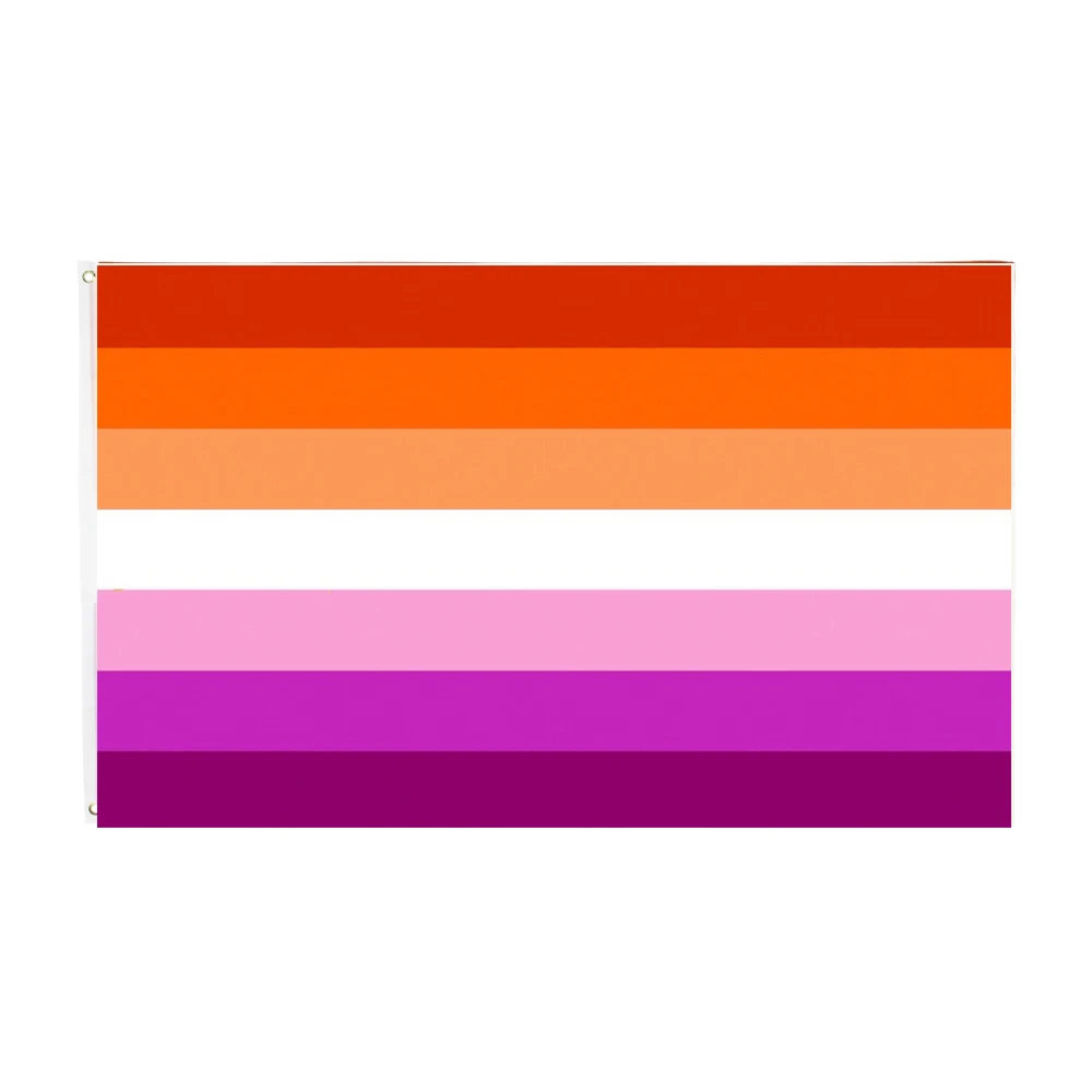 

60x90cm/90x150cm Lesbian Sunset LGBT Pride Woman Female Flag 2x3ft/3x5ft Orange Pink Rainbow Gay Banner