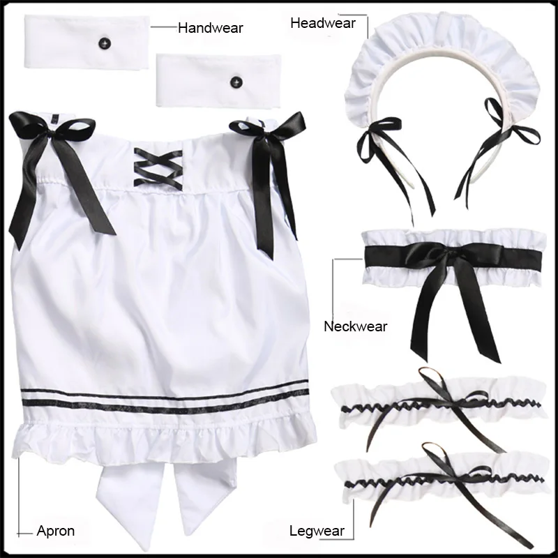 

Amine Black Cute Lolita French Maid Cosplay Costume Dress Girls Woman Waitress Maid Party Stage Costumes