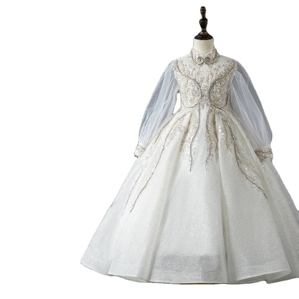 Эксклюзивное платье для девочек платья с цветами детская одежда свадебной