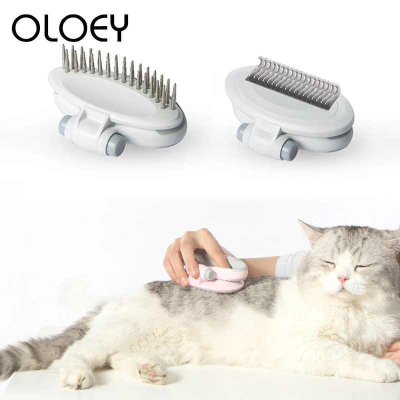 Pet гребень для кошек собак для удаления волос и массажа игла из нержавеющей стали для кошек уход за щеткой Инструменты красивая щетка для стрижки волос продукт для домашних животных