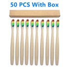 50 шт многоразовая Эко-дружественных бамбука зубная щетка с мягкой щетиной для отбеливания зубов с активированным углем бамбуковая зубная щетка для домашнего путешествия отеля