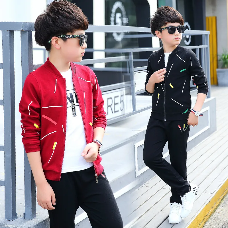 Комплект из трех предметов для мальчиков повседневная куртка на молнии с