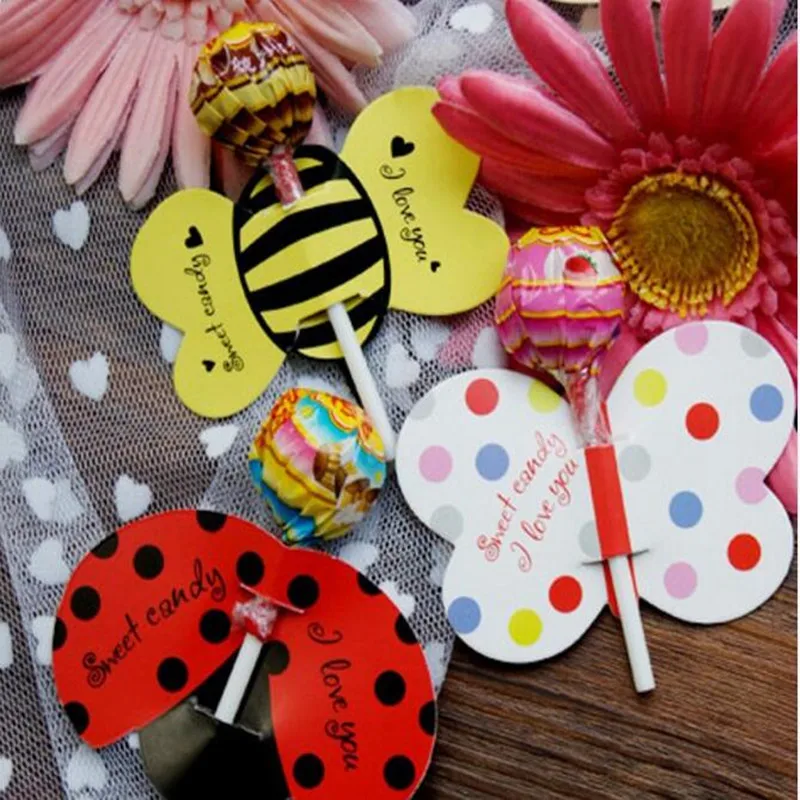 50 шт. подарочные украшения для леденцов животных насекомых пчел Детские вечерние