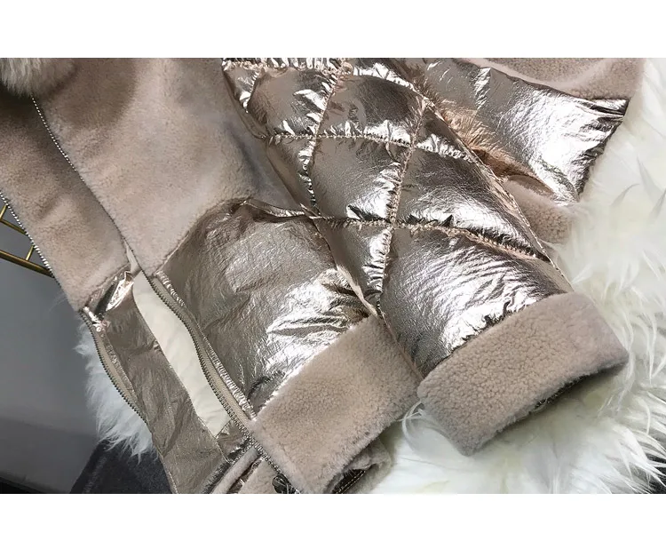 Натуральное меховое пальто зимняя куртка женская парка натуральный большой Лисий меховой капюшон, воротник утиный пух шерстяная Верхняя одежда Толстая теплая Новинка