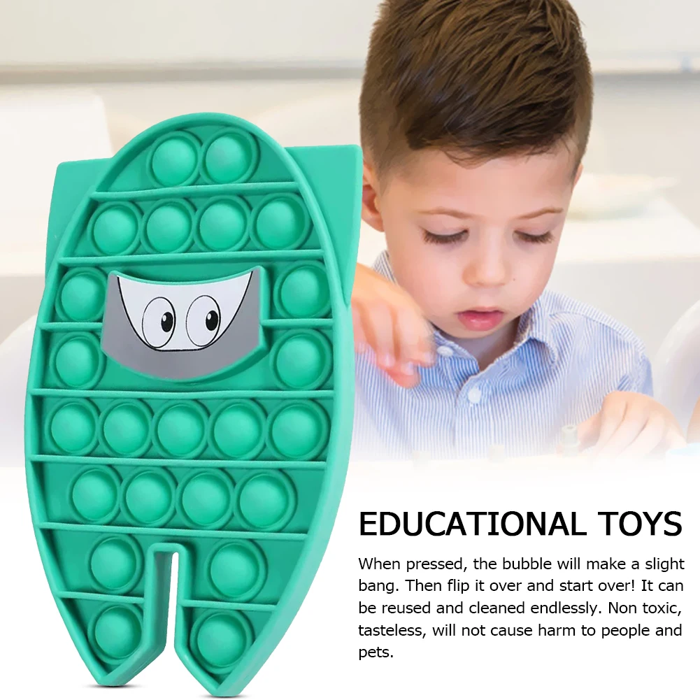 Juguete de burbujas de dibujos animados para ni&ntilde;os y adultos, juguete educativo para aliviar el autismo, presi&oacute;n y descompresi&oacute;n-3