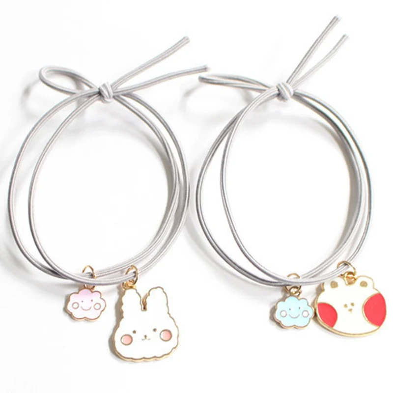 

1 PCS/Set Clouds Bear Elastic Hair Bands For Women Hair Accessories hair scrunchie Multicolor Lovely Pendant Girls Rubber Bands