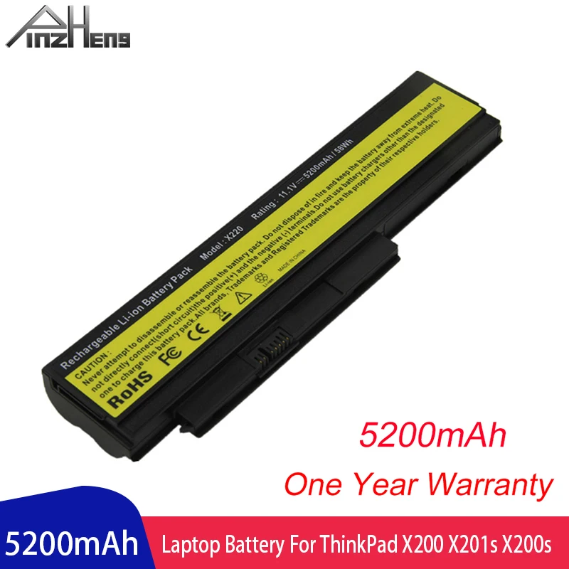PINZHENG Аккумулятор для ноутбука Lenovo ThinkPad X200 X201s X201i X200s 42T4835 ASM 42T4537 FRU 42T4536