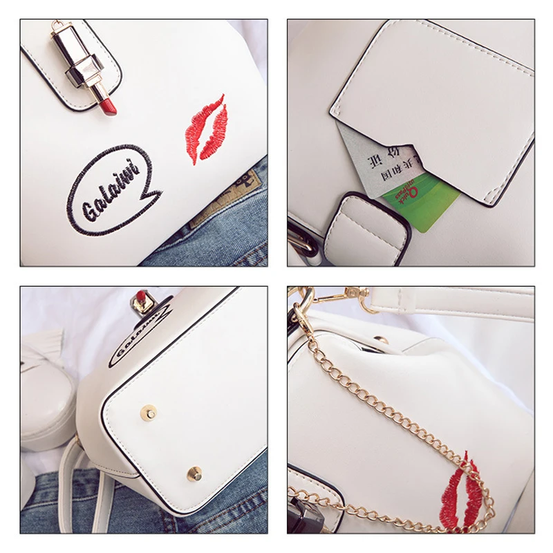 

Women's Handbag Fashion Small Doctor Handbag Women's Bag Female Leather Messenger Shoulder Bags Lipstick Casual Crossbody Bags